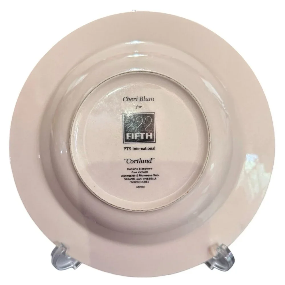 Cheri Blum 222 Fifth Cortland Rimmed Pasta Bowl 9